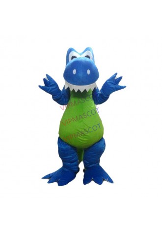 Blue Dinosaur Mascot Costume Suits Cosplay Party Game Dress Halloween Adults US