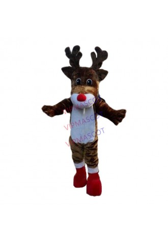 Red Nose Mascot Costume Suit Cosplay Party Game Dress Outfit Halloween Adult