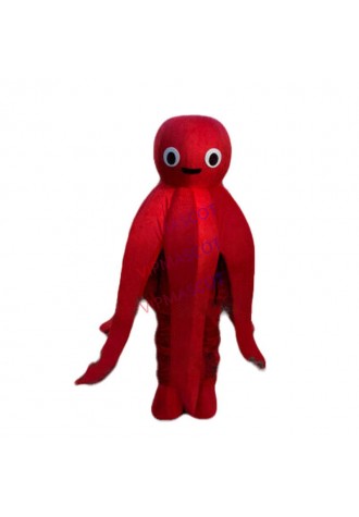 Red Octopus Mascot Costume Suit Cosplay Party Game Dress Outfit Halloween Adult