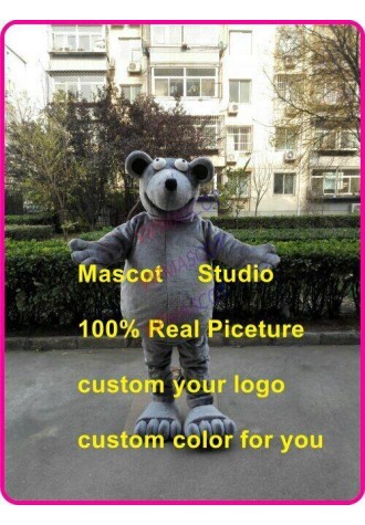 Grey Rat Mascot Costume Suit Cosplay Party Game Dress Outfit Halloween Adult