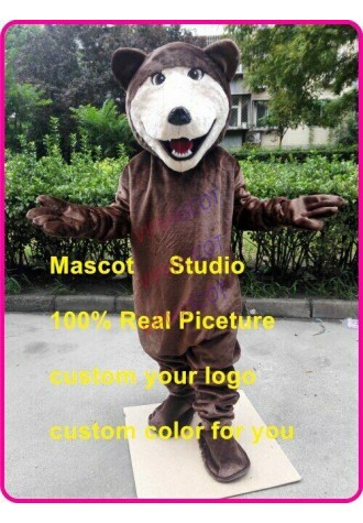 Grizzy Bear Mascot Costume Suit Cosplay Party Game Dress Outfit Halloween Adult