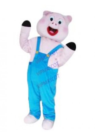 Birthday Cocoa Pig Mascot Pink Costume Dress Cosplay Animal Party Parade Suit NE