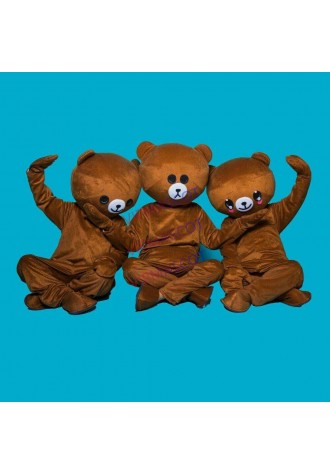 Dark Brown Heart Bear Mascot Costume Cosplay Cartoon Party Fancy Dress Parade US