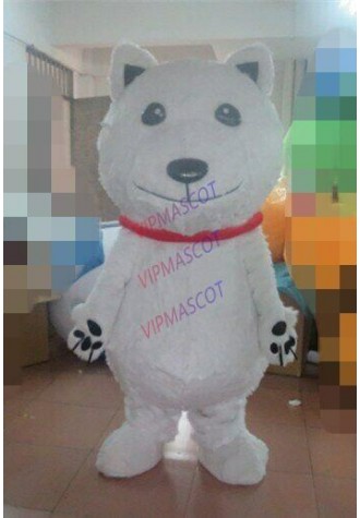 Halloween White Bear Mascot Costume Cosplay PartyOutfits Clothing Carnival Adult