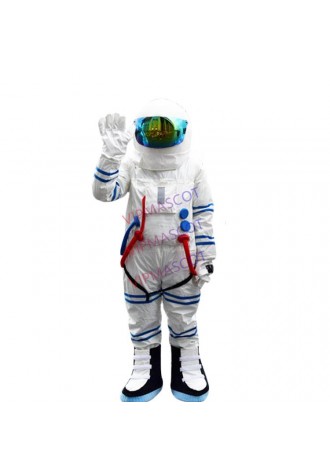 Spaceman Mascot Costume Astronaut Halloween Party Dress Adult Size Fast Shipping