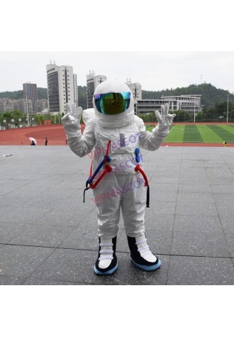 Spaceman Mascot Costume Astronaut Halloween Party Dress Adult Size Fast Shipping