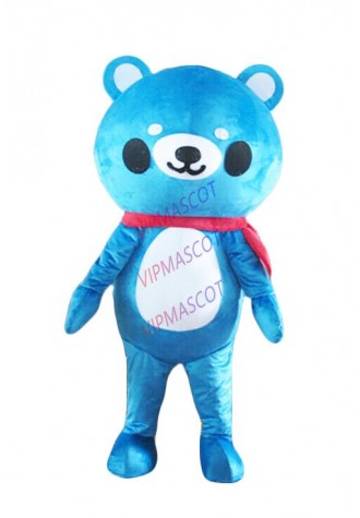Halloween Foam Blue Bear Mascot Costume Cosplay Party Clothing Carnival Adults