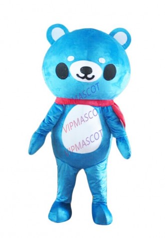 Halloween Foam Blue Bear Mascot Costume Cosplay Party Clothing Carnival Adults