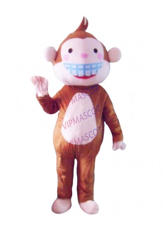Grinning Monkey Mascot Costume Cosplay Halloween Adults Party Dress Outfits