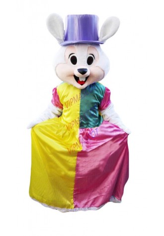Rabbit Mascot Costume Suit Cosplay Party Game Dress Outfit Advertising Halloween