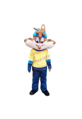 Rabbit Mascot Costume For Adult Parade Brown Halloween Outfit Dress Suit Cosplay