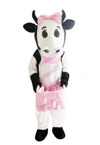 Advertising Cow Adult Mascot Costume Special Fancy Dress Suit Cosplay Party