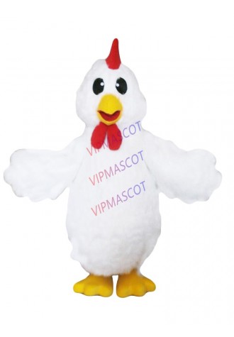 White Chicken Mascot Costume Cosplay Party Game Dress Outfit Halloween Adult