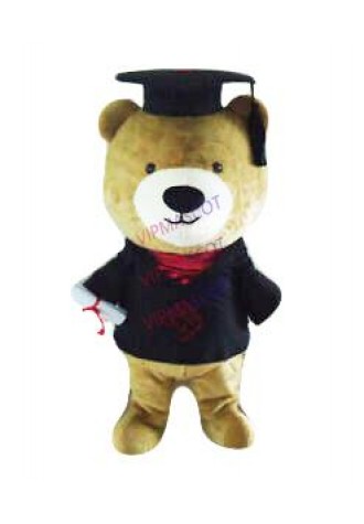 Halloween Doctor Graduation Bear Mascot Costume Cosplay Clothing Carnival Adults