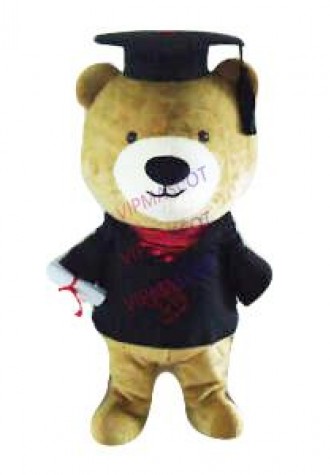 Halloween Doctor Graduation Bear Mascot Costume Cosplay Clothing Carnival Adults