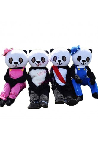 Panda Mascot Costume Suit Cosplay Party Game Dress Outfit  Halloween Adult