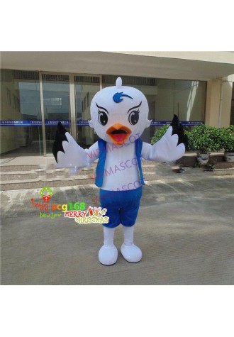Seagull Mascot Bird Dress Adult Party Seabird Costume Suit Cosplay Animal Outfit