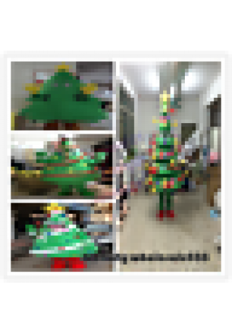 Santa Christmas Tree Mascot Costume Cosplay Fancy Party Xmas Dress Outfit Adults