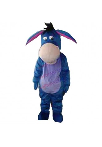 Winnie Pooh  S Friend Eeyore Donkey Blue Mascot Costume Suit Popular Adult Show A