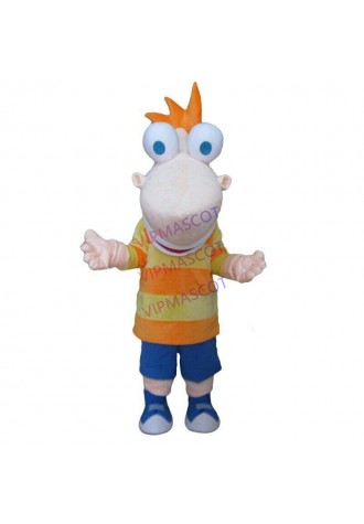 Halloween Long Face with A Big Nose Boy Mascot Costume Cosplay Clothing Adults