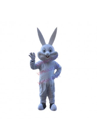 White Rabbit Mascot Costume Suit Cosplay Party Game Dress Outfit Halloween Adult