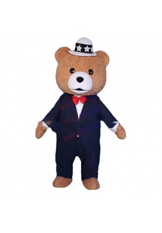 Advertising Suit Teddy Bear of TED Mascot Costume Fancy Dress Adult Parade Party