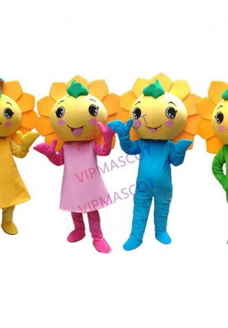 Sunflower Mascot Costume Suit Cosplay Party Game Dress Outfit Halloween Adult