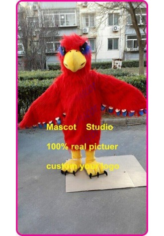 Red Hawk Eagle Mascot Costume Cosplay Party Game Dress Outfit Halloween Adult