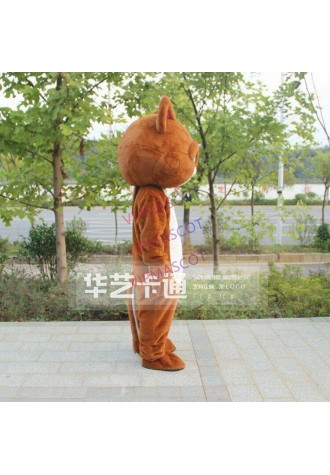 Brown Cat Mascot Costume Animal Cosplay Party Fancy Dress Outfit Adults Parade