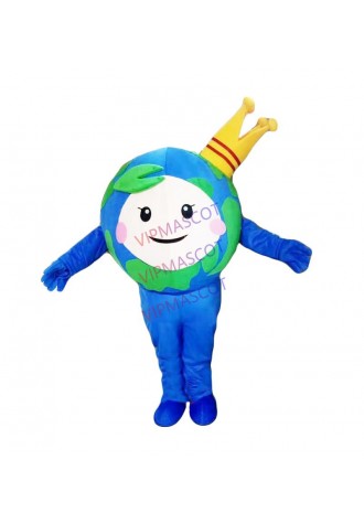 Globe Mascot Costume Cosplay Party Game Dress Outfit Advertising Halloween Adult