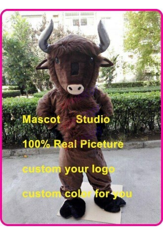 Highland Bull Mascot Costume Cosplay Party Game Dress Outfit Halloween Adult
