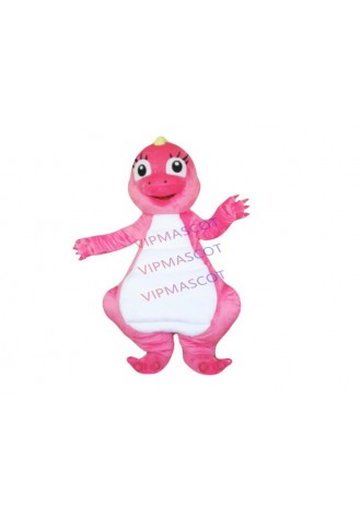  Adult Lovely Pink Dinosaur Mascot Costume Fancy Dress Cosplay Party A+