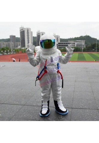 Spaceman Mascot Costume Astronaut Halloween Party Dress Adult Size Free Shipping