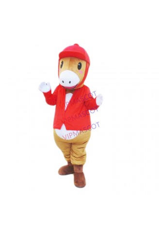 Red Horse Parade Mascot Suit Costume Animals Dress Outfits Bithday Party Cosplay