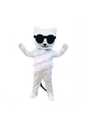 White Cat Mascot Costume Parade Party Cartoon Adult Cosplay Dress Outfit Animals