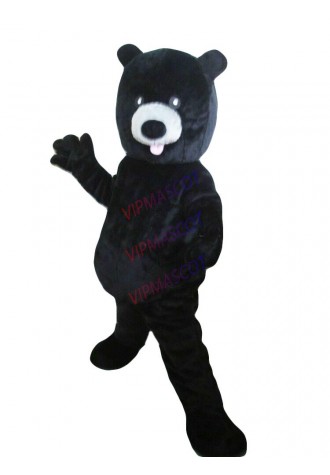 Halloween Black Bear Mascot Costume Suits Cosplay Party Clothing Carnival Adults