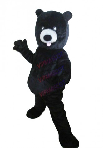 Halloween Black Bear Mascot Costume Suits Cosplay Party Clothing Carnival Adults