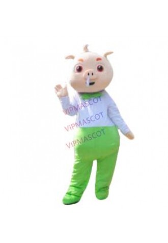 Halloween Cosplay Gg Bond Pig Mascot Costume Suit Party Game Adult Dress Outfit