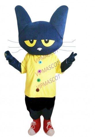 Cat Mascot Costume Cosplay Cartoon Party Fancy Dress Outfit Advertising Adults