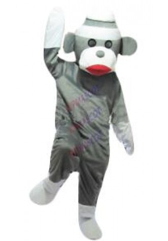 Halloween Sock Monkey Mascot Costume Cosplay Party Fancy Dress Adults Parade New