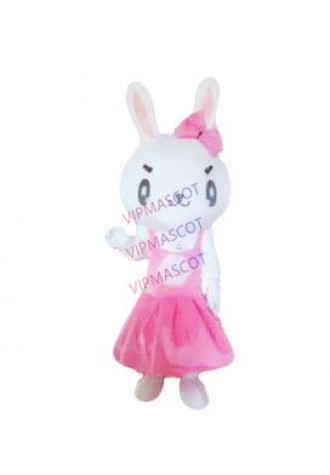 Pink Easter Bunny Mascot Costume Parade Outfit Rabbit Cosplay Fancy Dress Adults