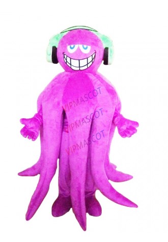 Halloween Funny Purple Octopus Mascot Costume Cosplay Party Clothing Carnival