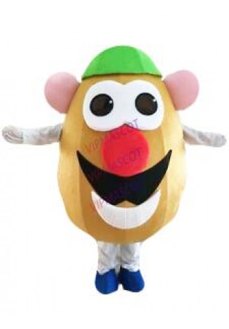 Halloween Advertising Vegetable Eggplant Potato Head Mascot Costume Fancy Dress