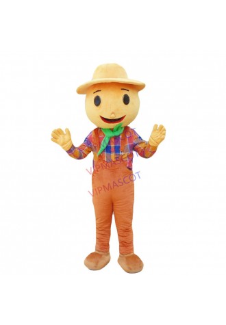 Scarecrow Mascot Costume Adult Parade Outfit Fancy Dress Performance Props Suits