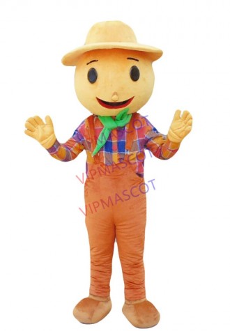 Scarecrow Mascot Costume Adult Parade Outfit Fancy Dress Performance Props Suits