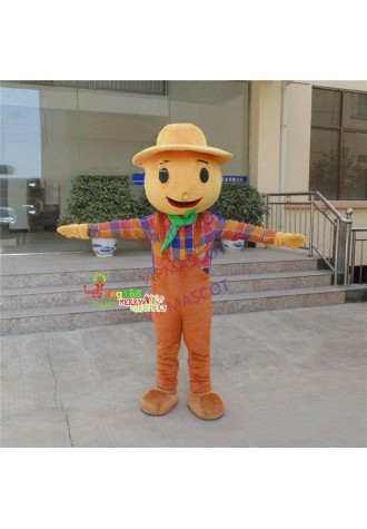 Scarecrow Mascot Costume Adult Parade Outfit Fancy Dress Performance Props Suits