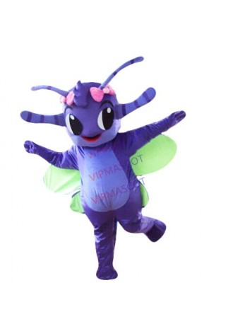 Purple Bug Cartoon Mascot Costume Animal Cosplay Fancy Dress Parade Adults Suit