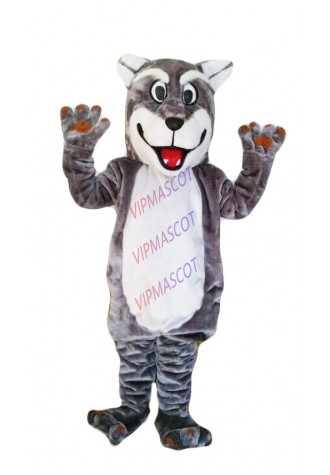Grey Wolf Mascot Costume Suit Cosplay Party Game Dress Outfit Halloween Adult