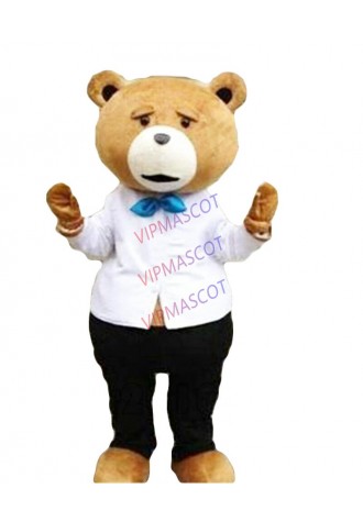 New Teddy Bear of TED Adult Size Halloween Cartoon Mascot Costume Fancy Dress