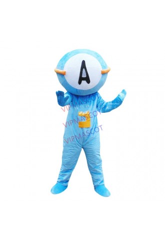 Advertising Deluxe Club Suit A Logo Ball Mascot Costume Dress Parade Outfit Xmas